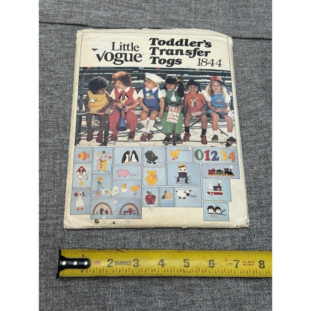 Vintage Toddler Size 4 Sewing Patterns Transfer Togs 1844 Little Vogue Clothing
